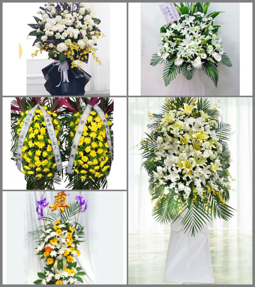 新疆伊犁州奎屯市白事花篮预定